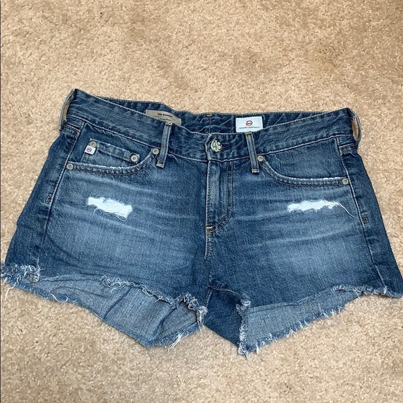 Ag Adriano Goldschmied Pants - AG The Bonnie Relaxed Denim Distressed Shorts Ag Adriano Goldschmied Pants - AG The Bonnie Relaxed Denim Distressed Shorts